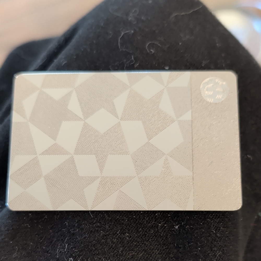 Rare 2012 Starbucks Stainless Steel Collectable Gift Card With Original Paperwor